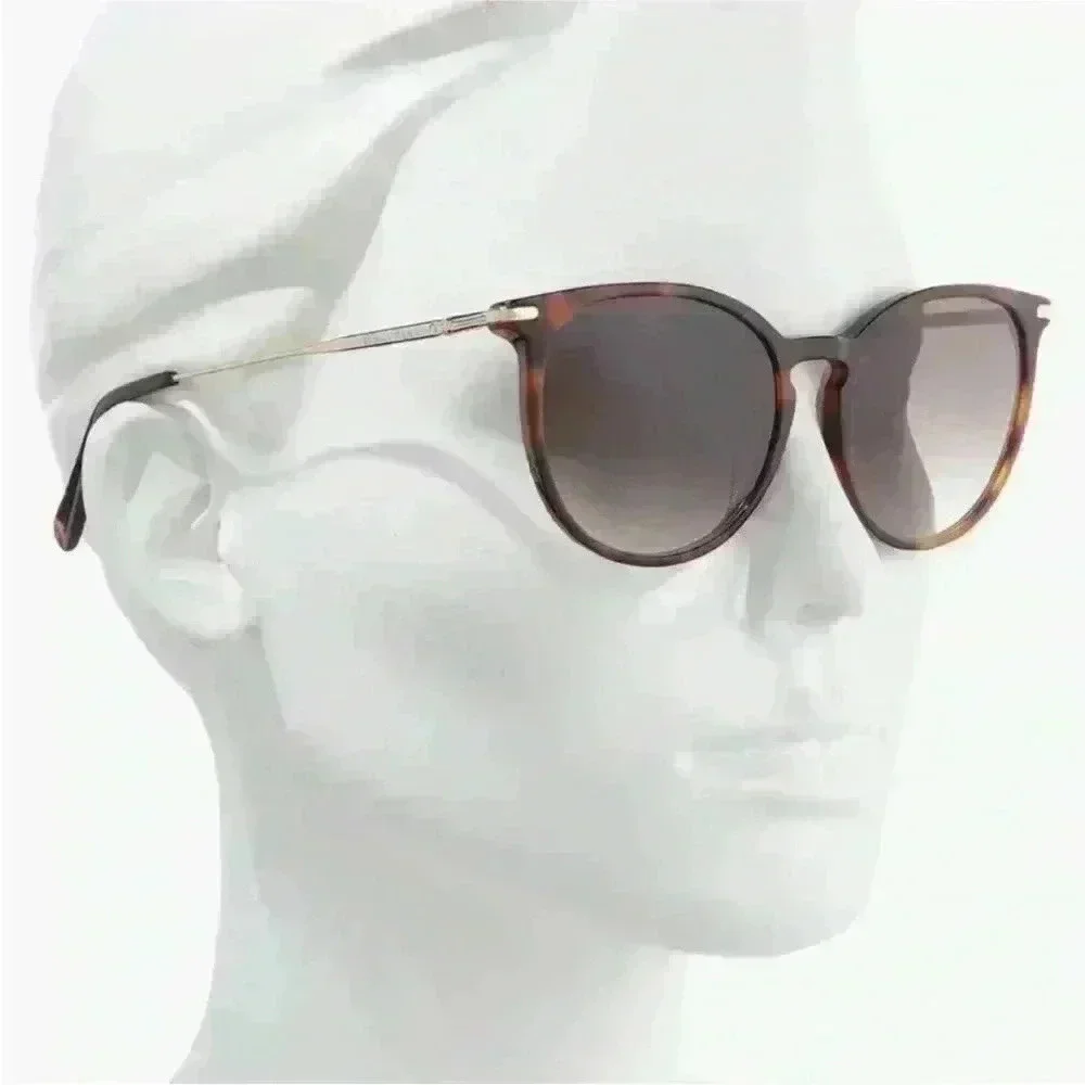 Longchamp Roseau 54mm Round Sunglasses in Havana/Khaki NWT